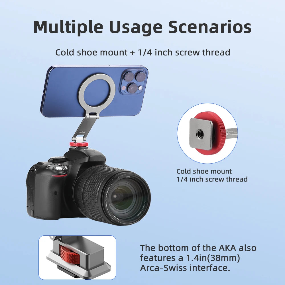 Profesjonalny magnetyczny uchwyt do telefonu MagnetoFlex Pro™ z funkcją przejściówki do lustrzanki